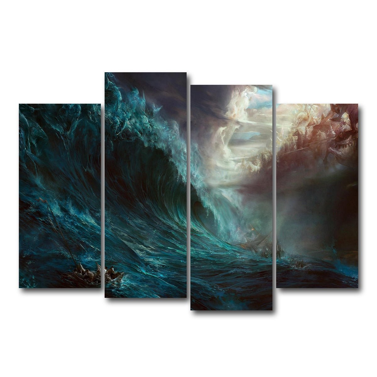 AUTO-MOCKUP WHITE | Fantasy Storm | 4 Piece | Gallery Wrap Canvas | group=4_normal