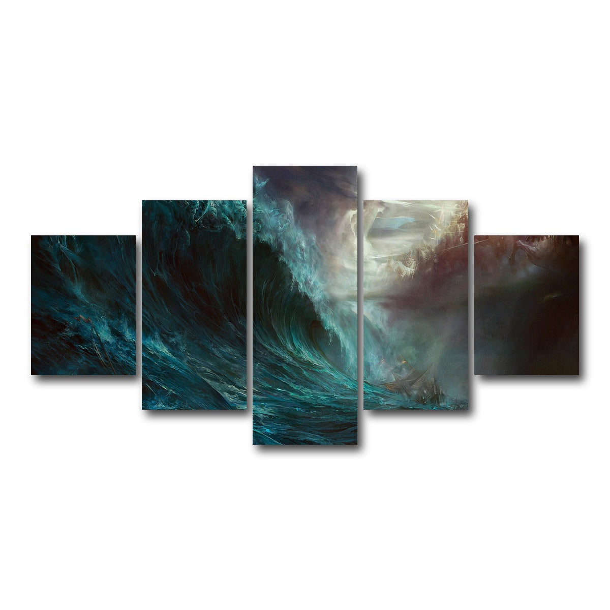 AUTO-MOCKUP WHITE | Fantasy Storm | 5 Piece | Gallery Wrap Canvas | group=5_short