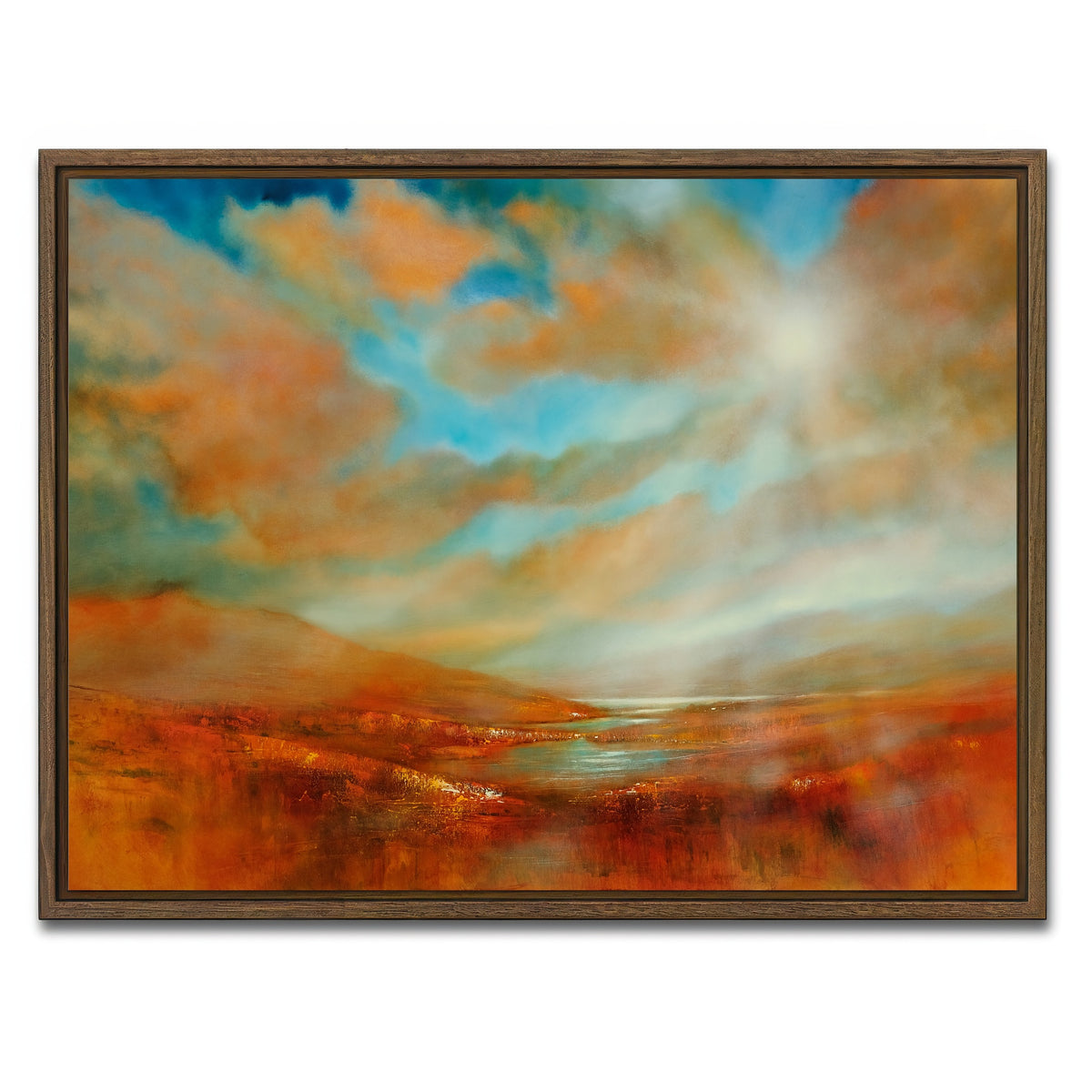 AUTO-MOCKUP WHITE | Far away | 1 Piece | Walnut Framed Canvas | group=4x3