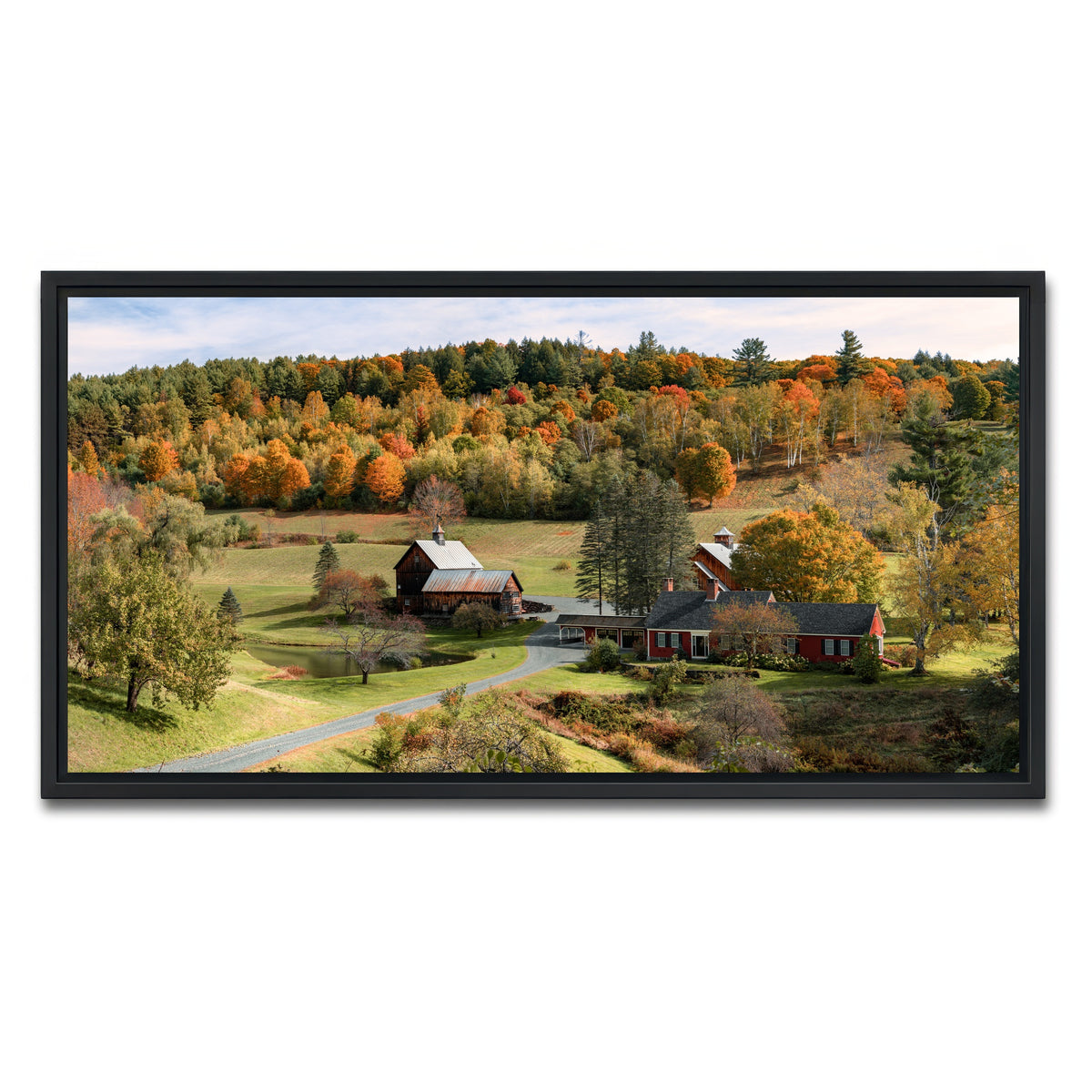 AUTO-MOCKUP WHITE | Farmstead Panoramic | 1 Piece | Black Framed Canvas | group=2x1