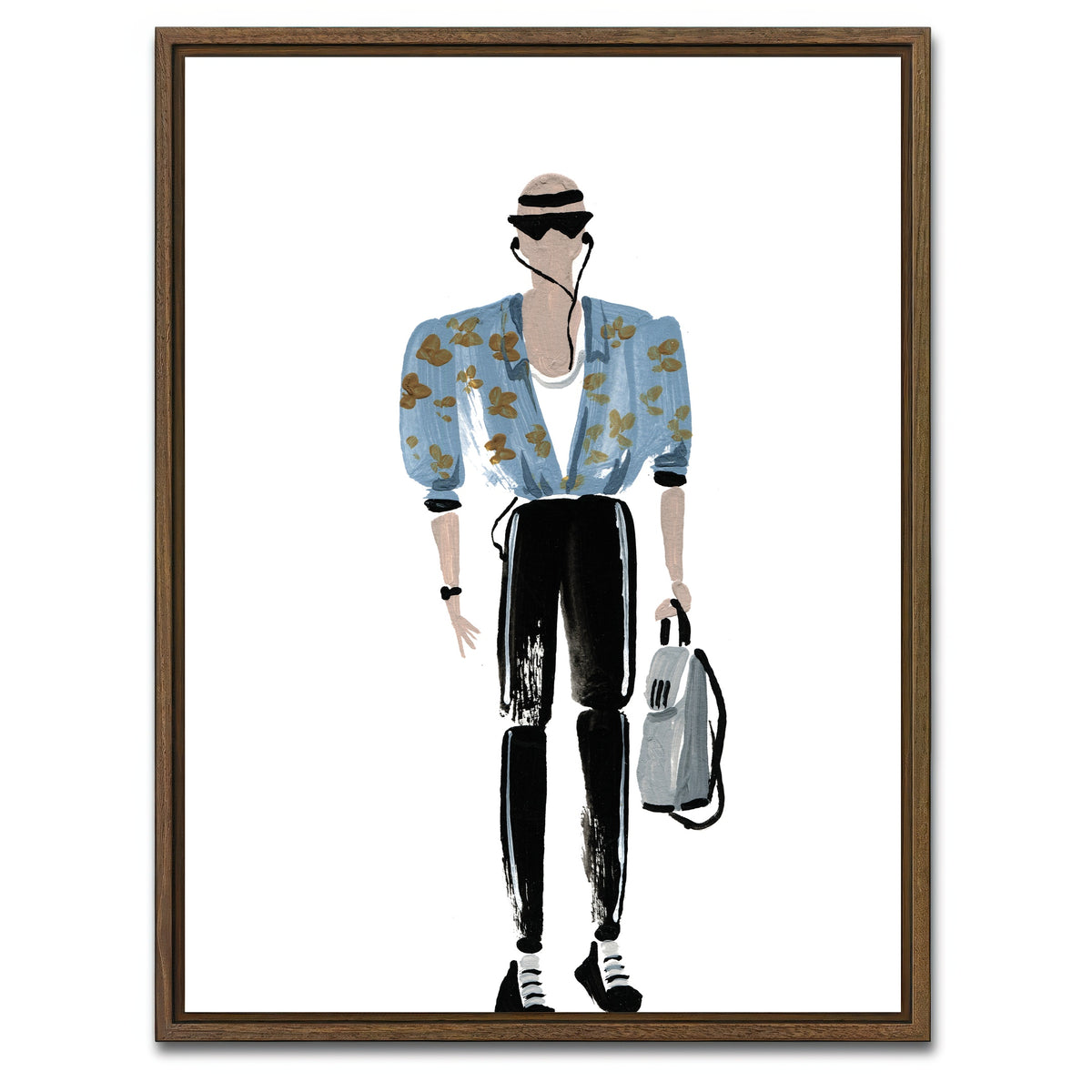 AUTO-MOCKUP WHITE | Fashion 2 | 1 Piece | Walnut Framed Canvas | group=3x4