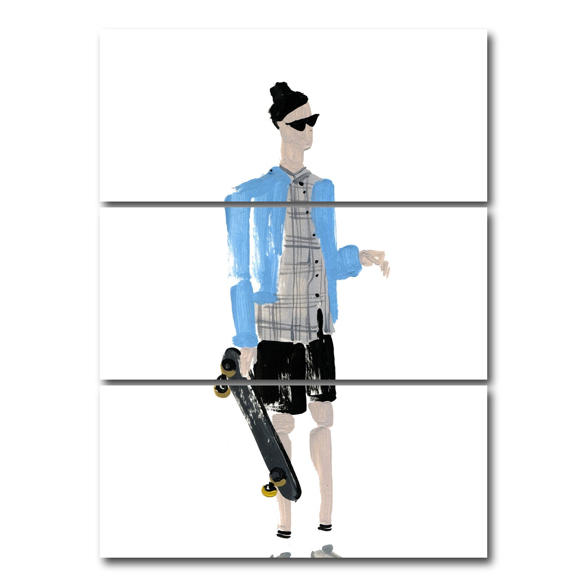 AUTO-MOCKUP WHITE | Fashion 3 | 3 Piece | Gallery Wrap Canvas | group=8x18_stacked