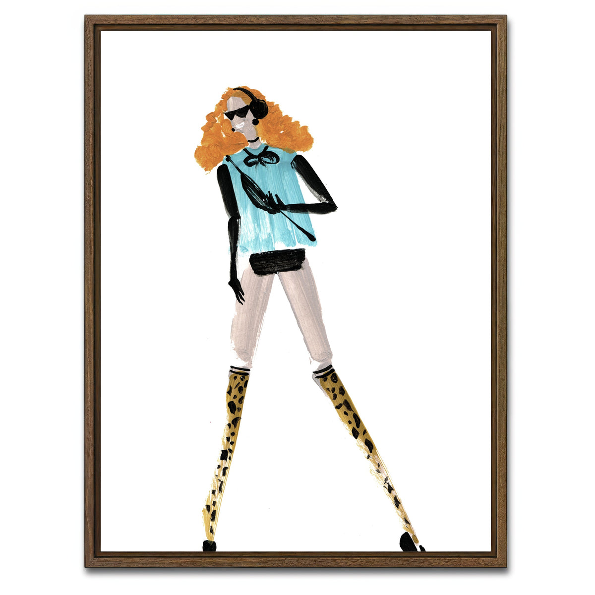 AUTO-MOCKUP WHITE | Fashion 4 | 1 Piece | Walnut Framed Canvas | group=3x4