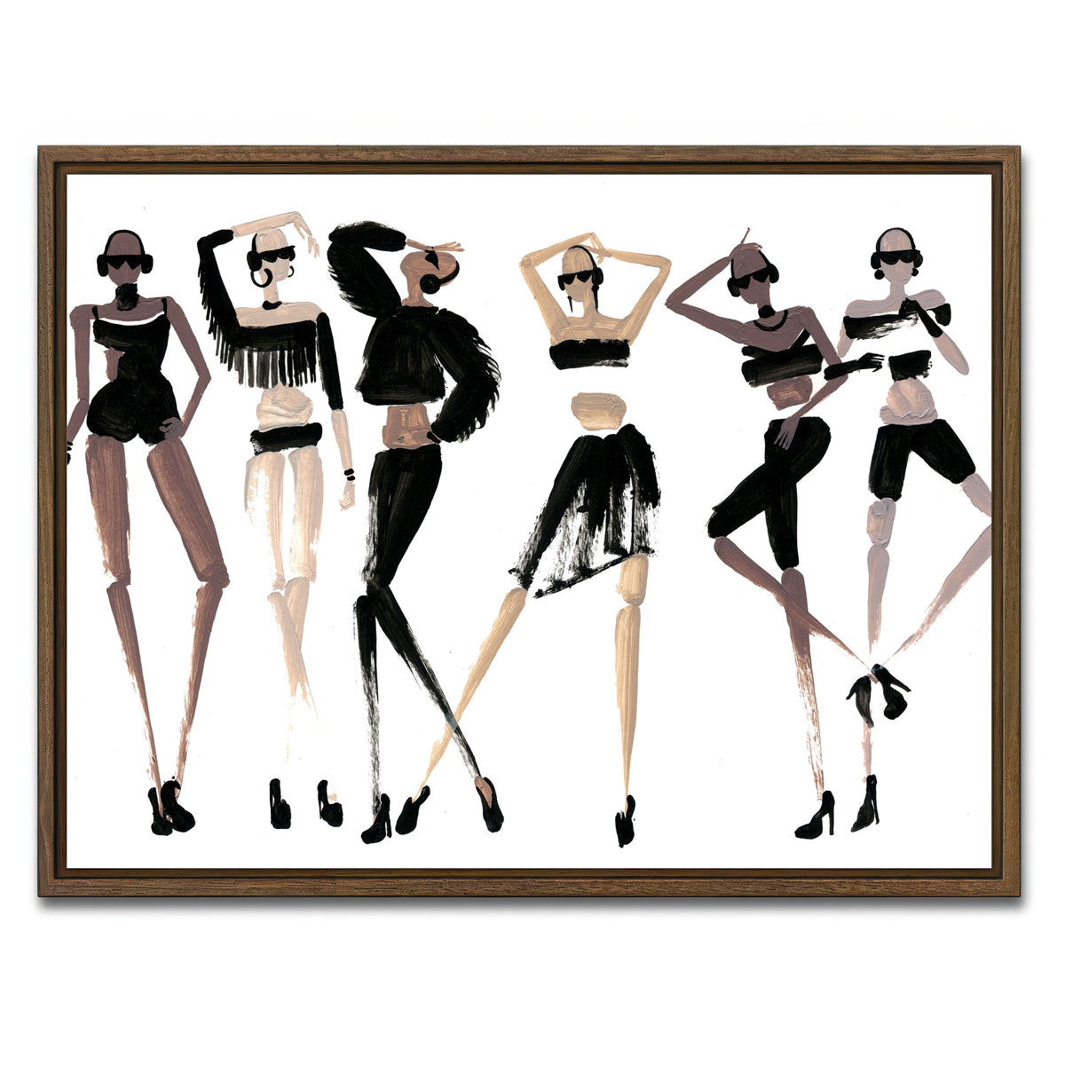 AUTO-MOCKUP WHITE | Fashion 6 | 1 Piece | Walnut Framed Canvas | group=4x3