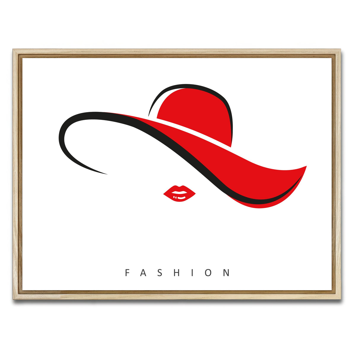 AUTO-MOCKUP WHITE | Fashion Red | 1 Piece | Natural Framed Canvas | group=4x3