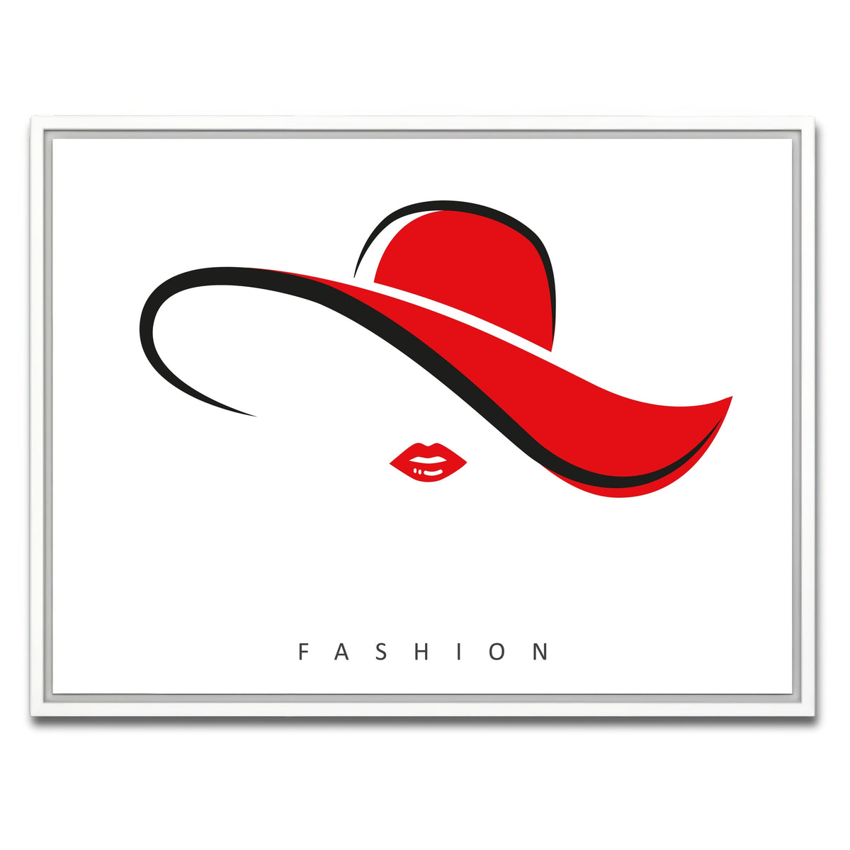 AUTO-MOCKUP WHITE | Fashion Red | 1 Piece | White Framed Canvas | group=4x3