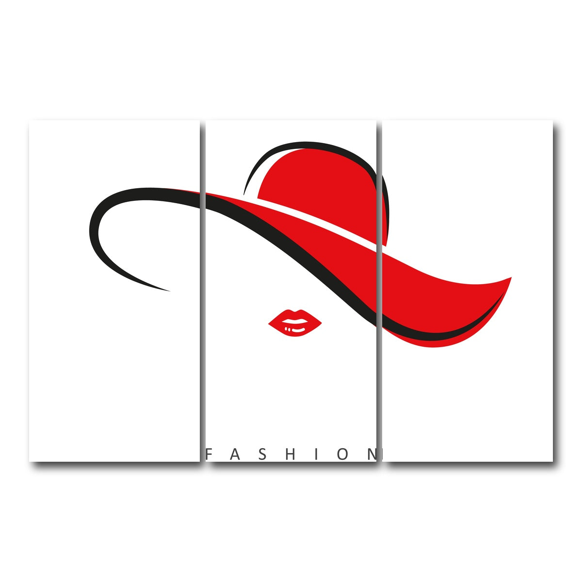 AUTO-MOCKUP WHITE | Fashion Red | 3 Piece | Gallery Wrap Canvas | group=12x24