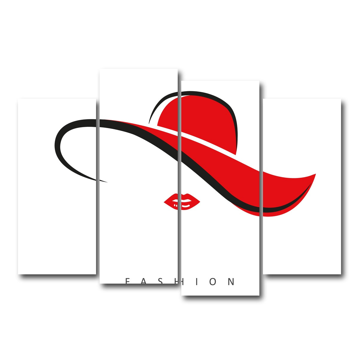 AUTO-MOCKUP WHITE | Fashion Red | 4 Piece | Gallery Wrap Canvas | group=4_normal