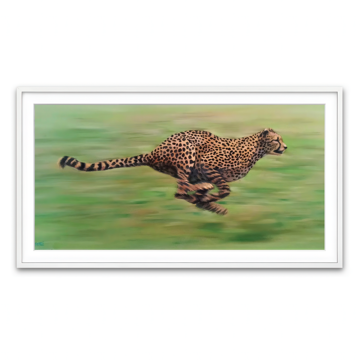 Framed Print 2x1 White