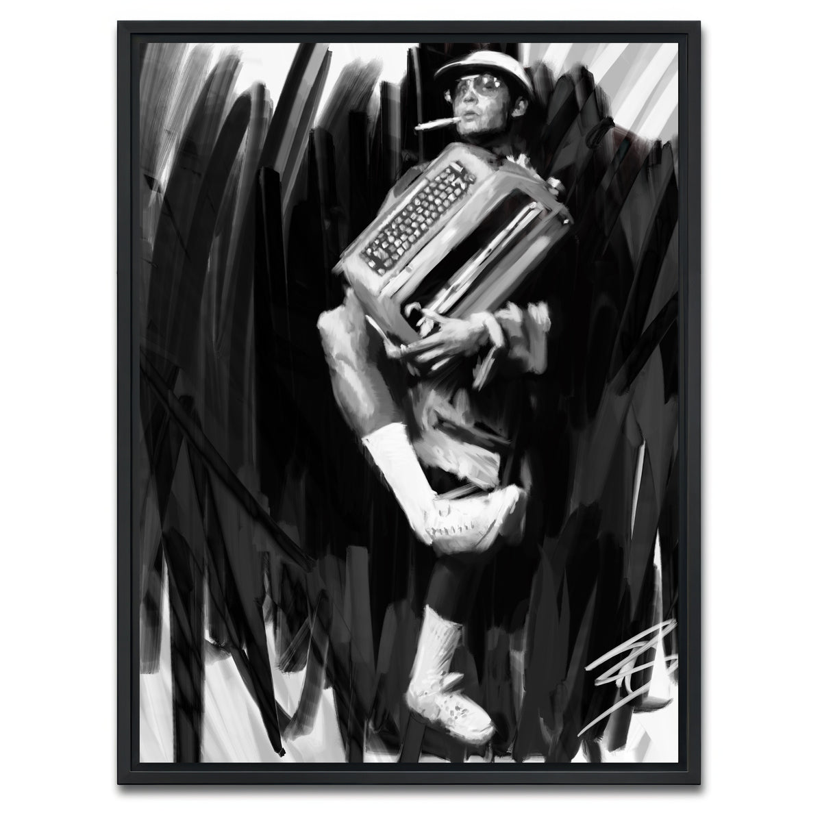 AUTO-MOCKUP WHITE | Fear and Loathing in Las Vegas | 1 Piece | Black Framed Canvas | group=3x4