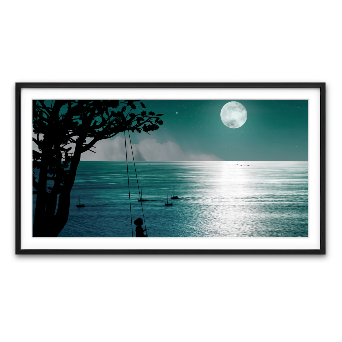 Framed Print 2x1 Black