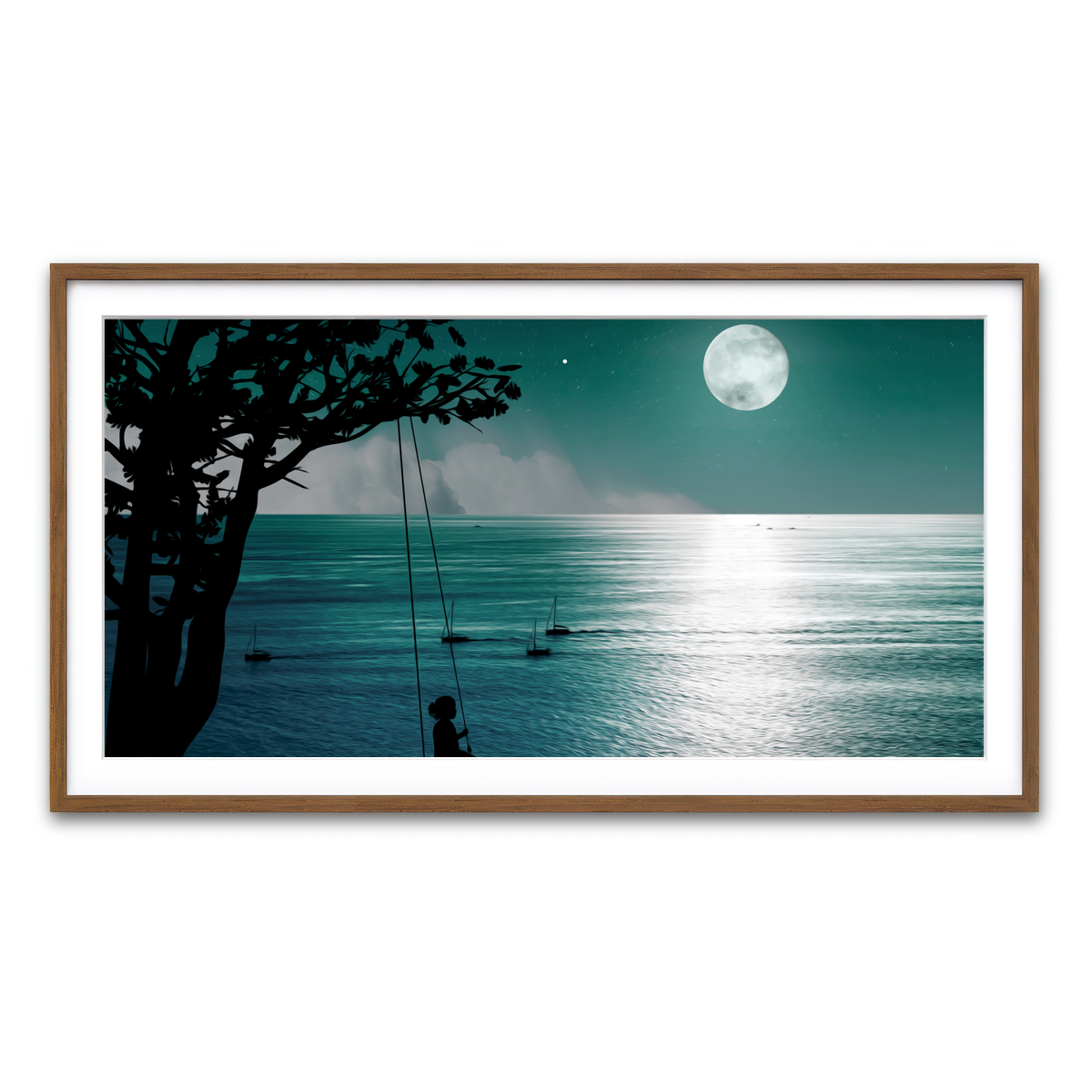 Framed Print 2x1 Walnut