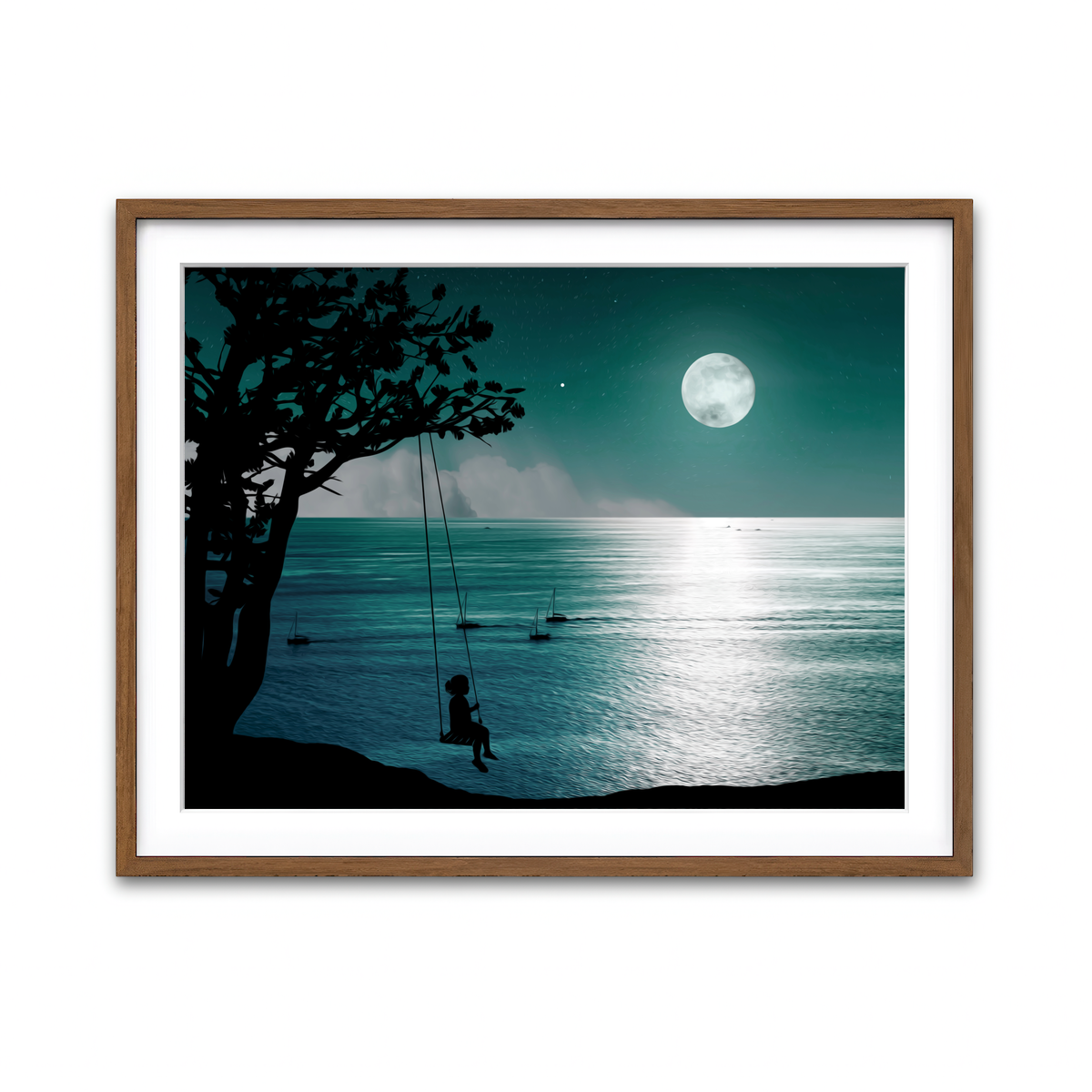 Framed Print 4x3 Walnut