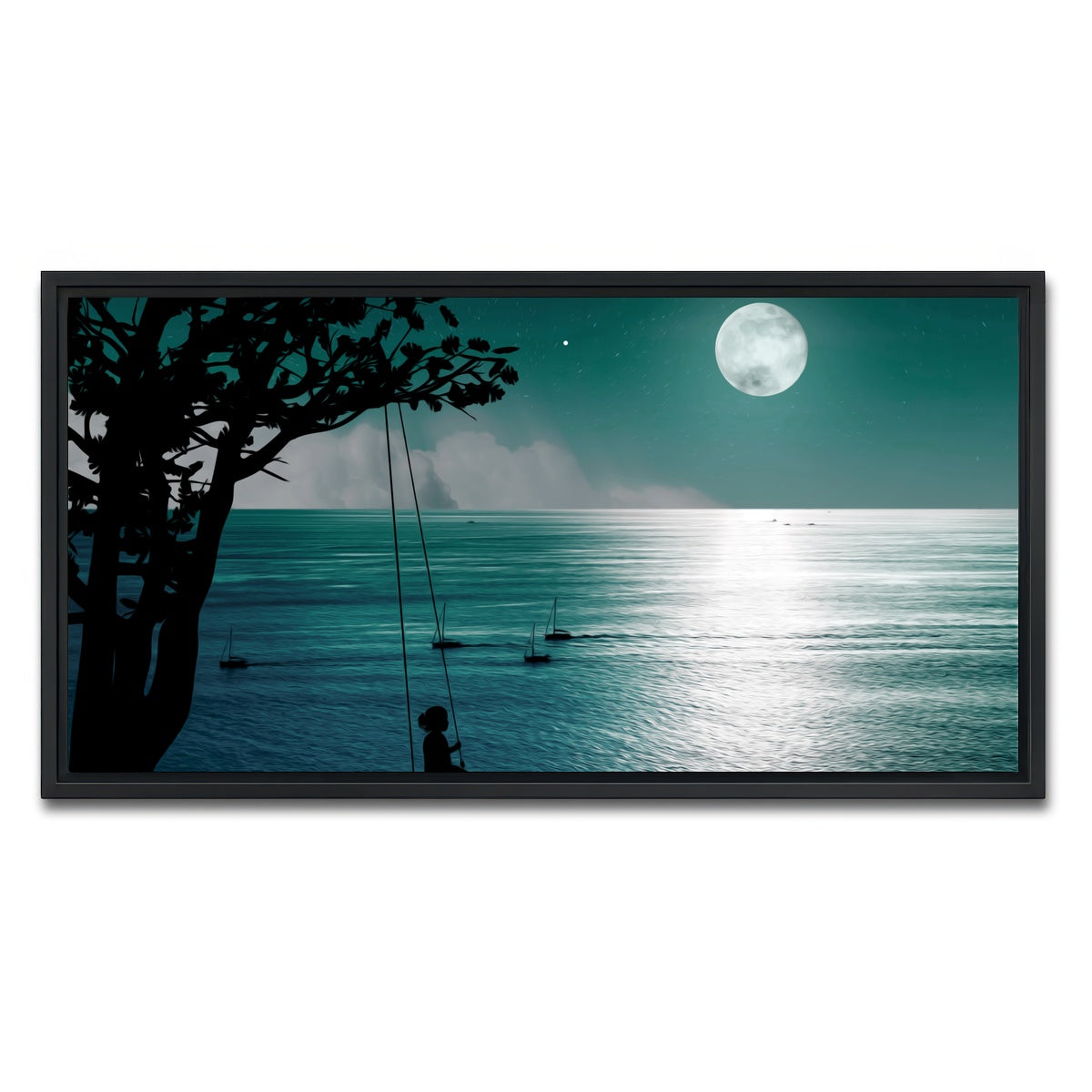 AUTO-MOCKUP WHITE | Feelings in the Night | 1 Piece | Black Framed Canvas | group=2x1