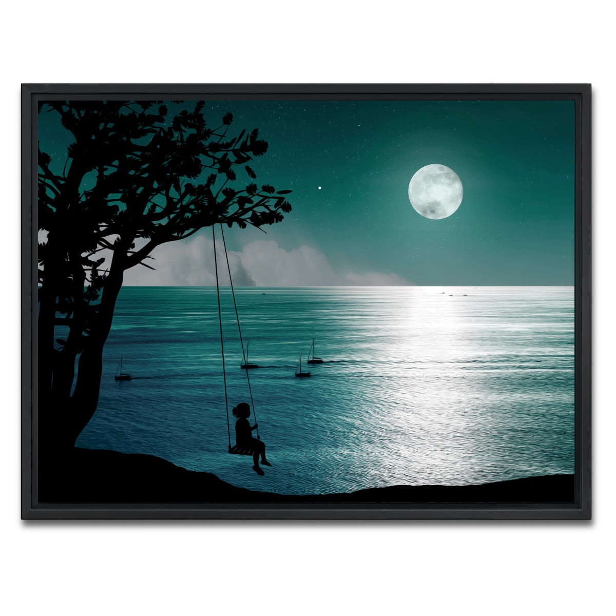 AUTO-MOCKUP WHITE | Feelings in the Night | 1 Piece | Black Framed Canvas | group=4x3