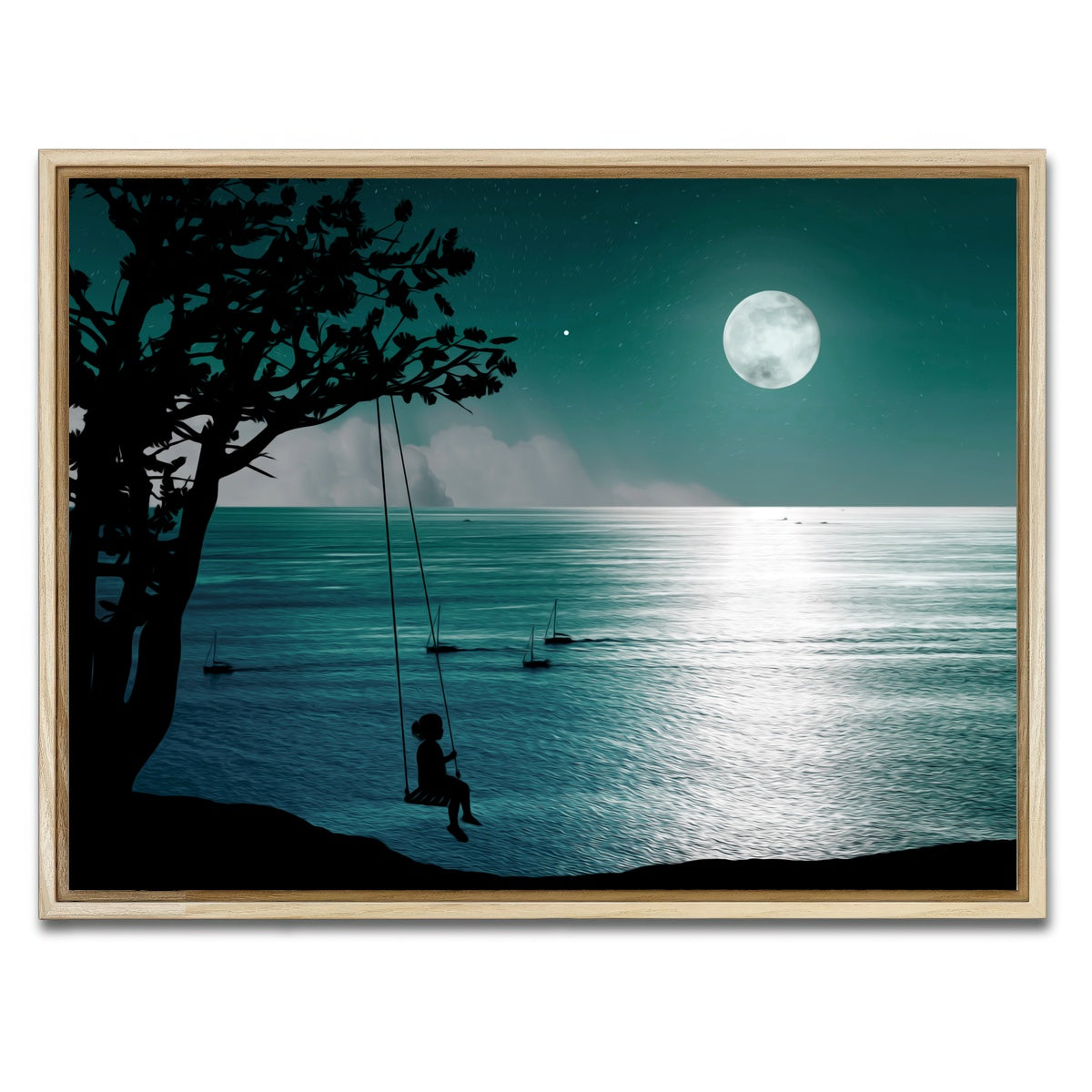 AUTO-MOCKUP WHITE | Feelings in the Night | 1 Piece | Natural Framed Canvas | group=4x3