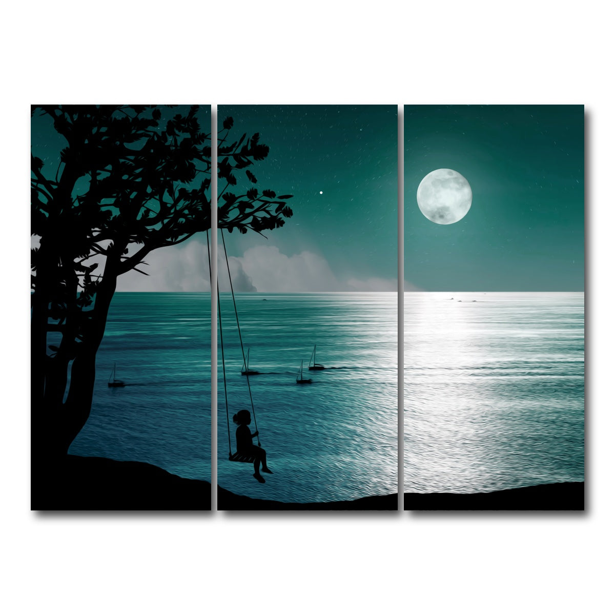 AUTO-MOCKUP WHITE | Feelings in the Night | 3 Piece | Gallery Wrap Canvas | group=8x18