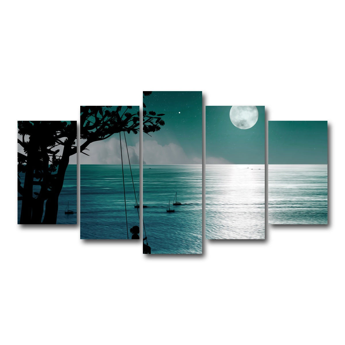 AUTO-MOCKUP WHITE | Feelings in the Night | 5 Piece | Gallery Wrap Canvas | group=5_normal