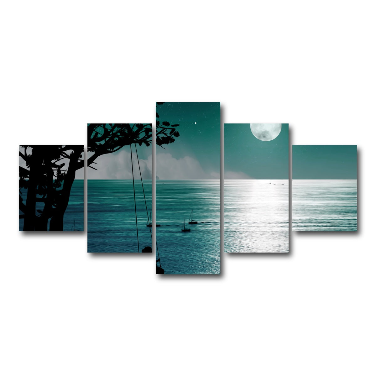 AUTO-MOCKUP WHITE | Feelings in the Night | 5 Piece | Gallery Wrap Canvas | group=5_short