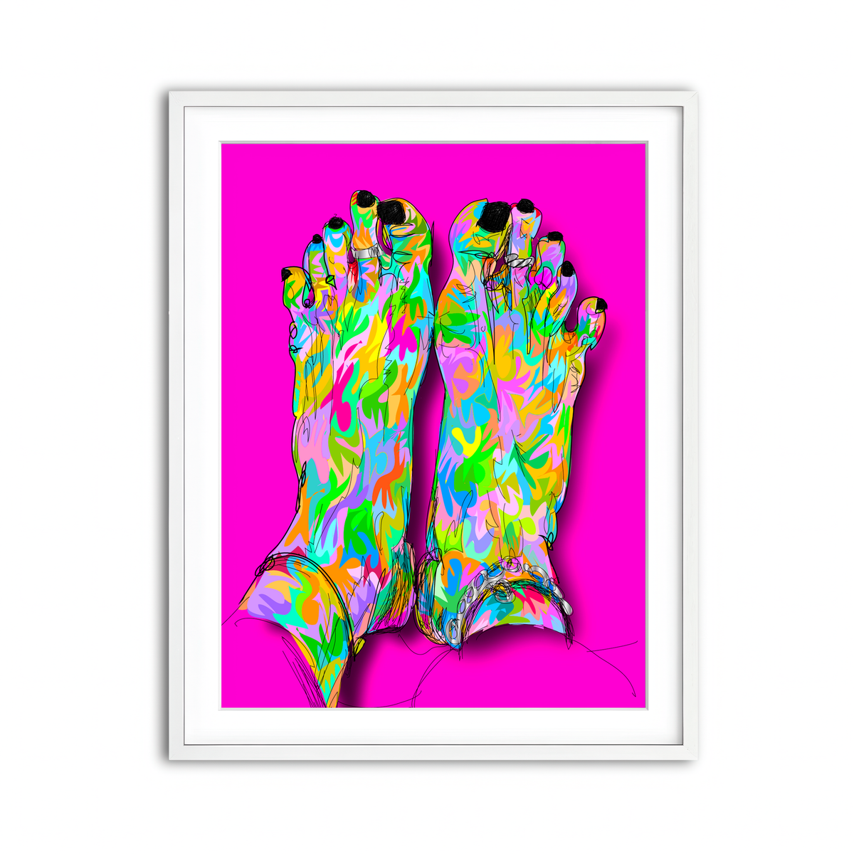 Framed Print 3x4 White