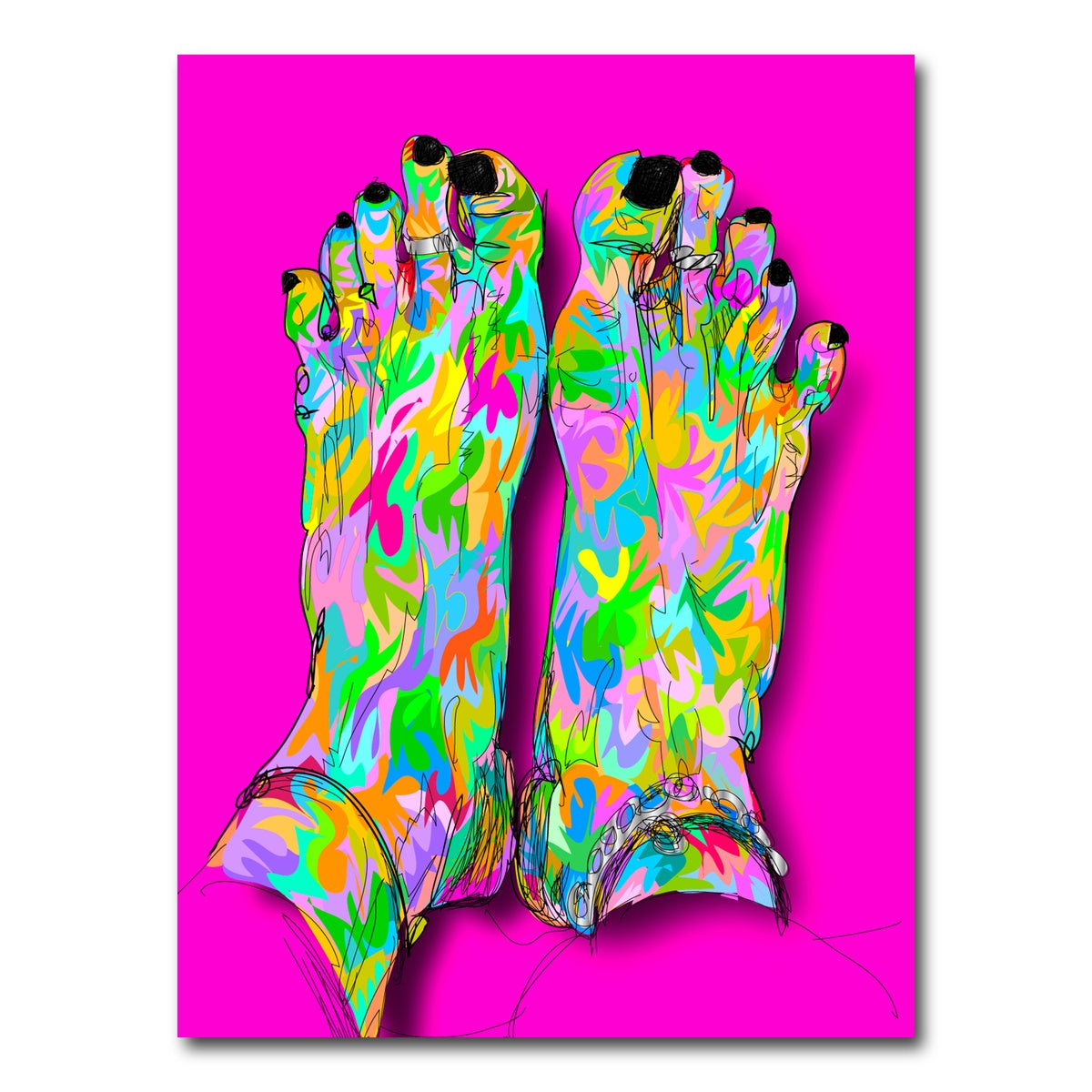 AUTO-MOCKUP WHITE | Feet toe ring | 1 Piece | Gallery Wrap Canvas | group=3x4