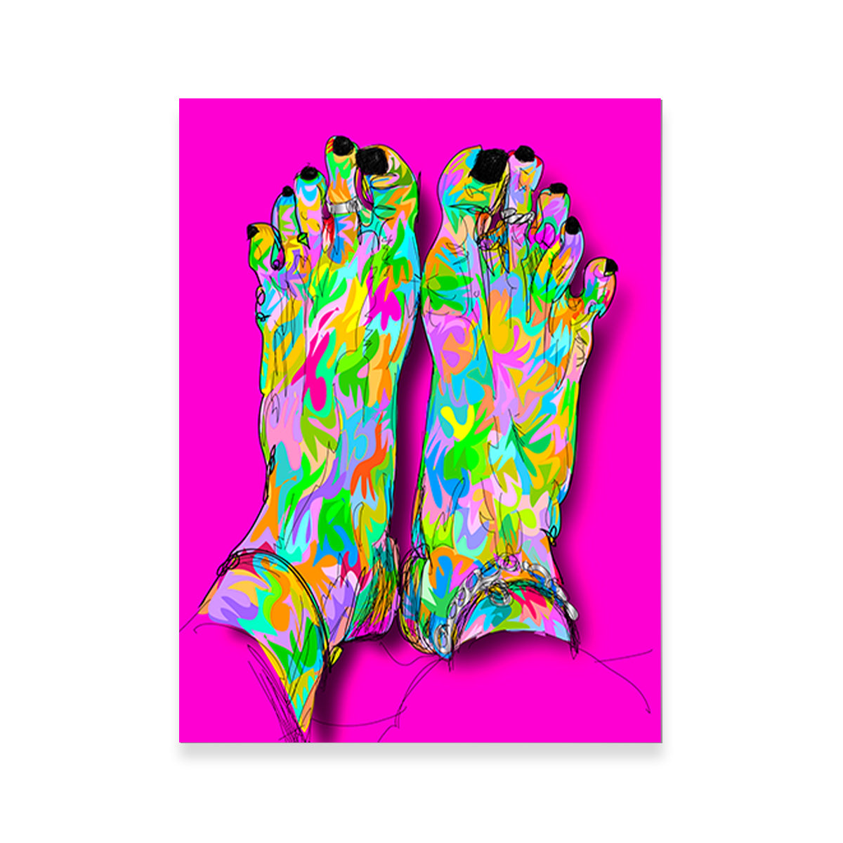 Feet Toe Ring Wall Art