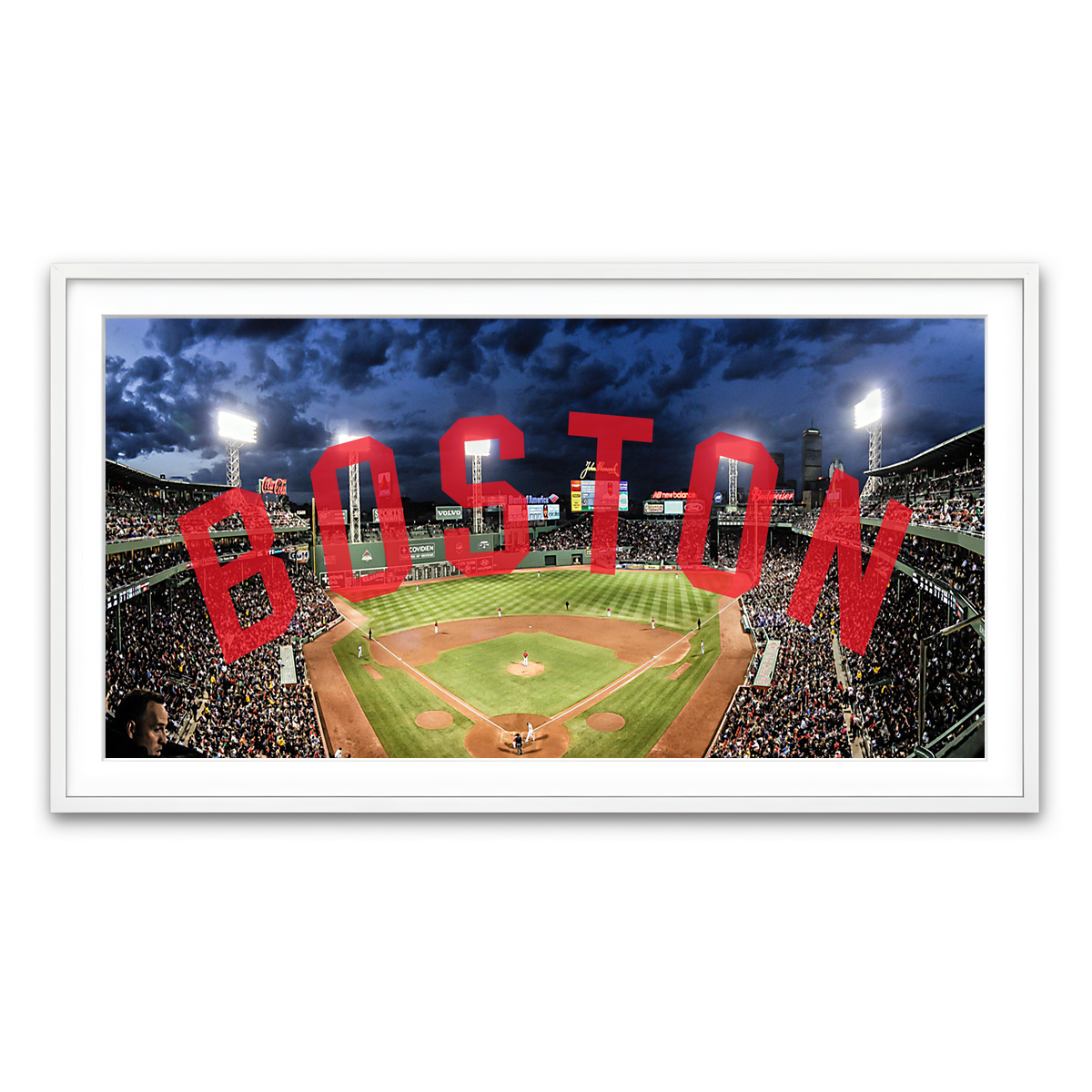 Framed Print 2x1 White