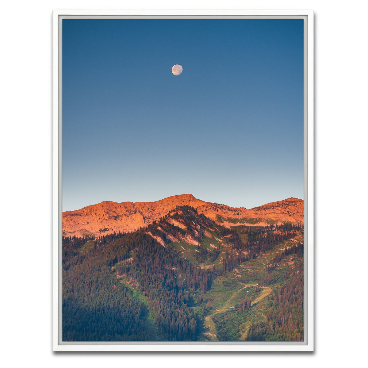 AUTO-MOCKUP WHITE | Fernie Moonrise | 1 Piece | White Framed Canvas | group=3x4