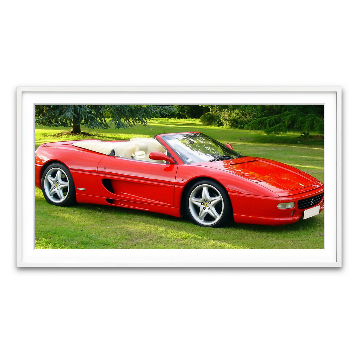 Framed Print 2x1 White