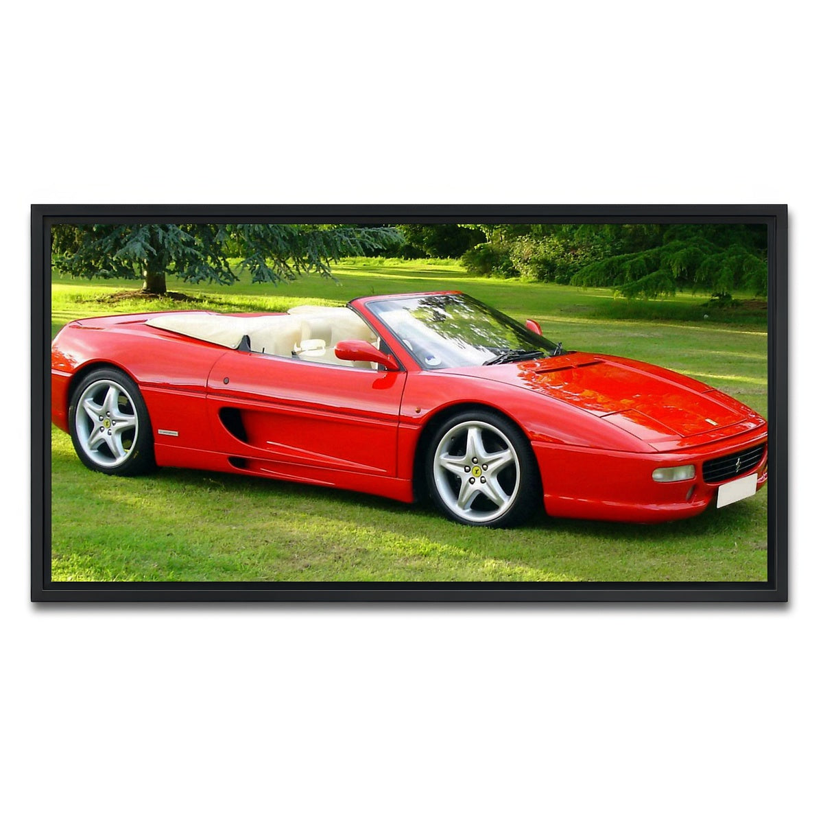 AUTO-MOCKUP WHITE | Ferrari F355 Convertible | 1 Piece | Black Framed Canvas | group=2x1