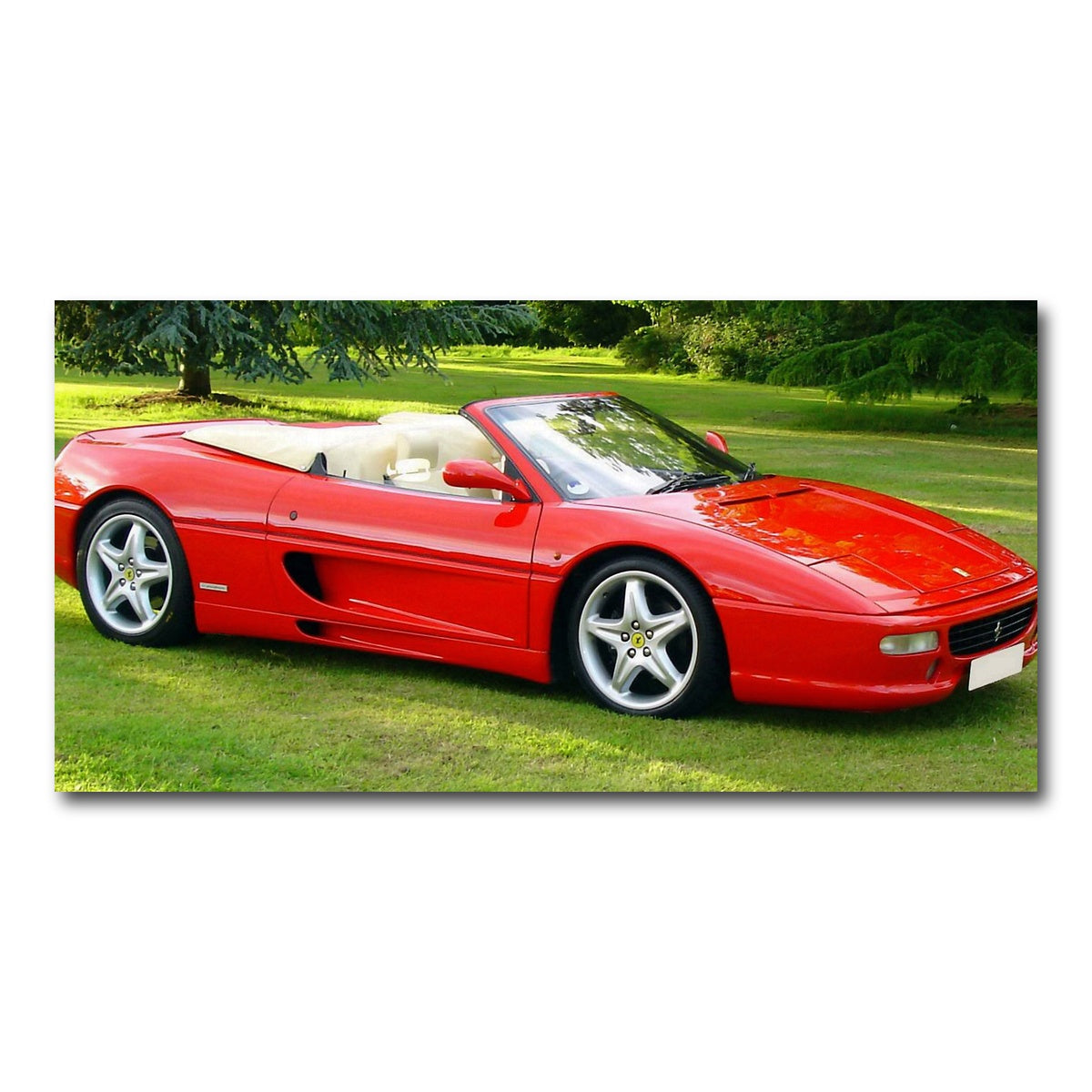 AUTO-MOCKUP WHITE | Ferrari F355 Convertible | 1 Piece | Gallery Wrap Canvas | group=2x1
