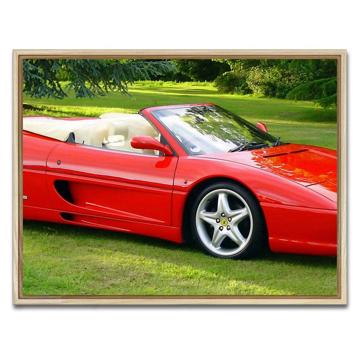 AUTO-MOCKUP WHITE | Ferrari F355 Convertible | 1 Piece | Natural Framed Canvas | group=4x3