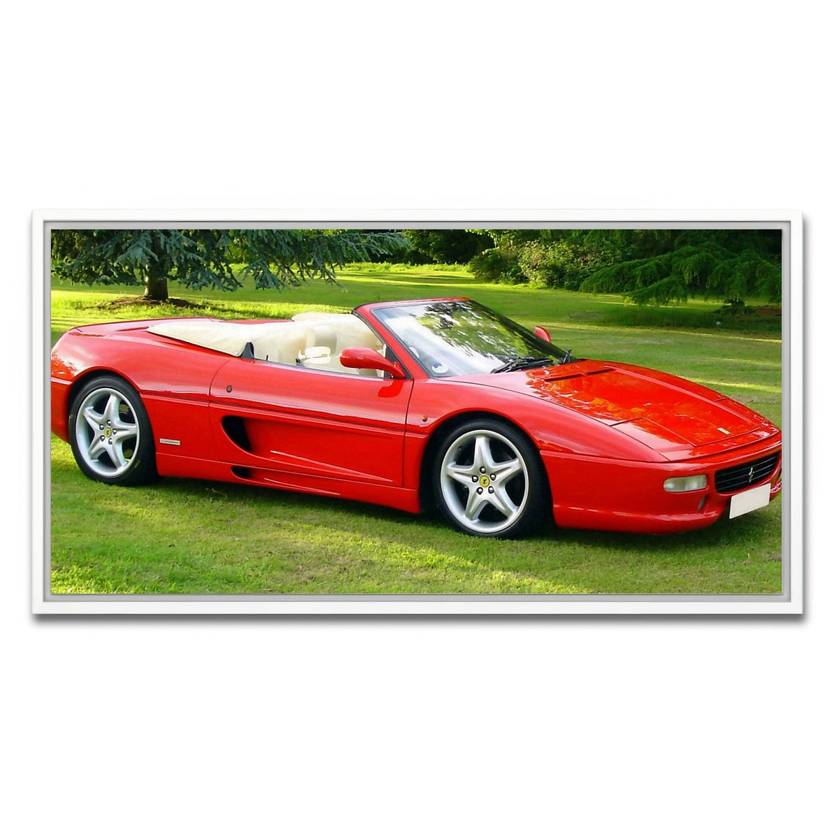 AUTO-MOCKUP WHITE | Ferrari F355 Convertible | 1 Piece | White Framed Canvas | group=2x1