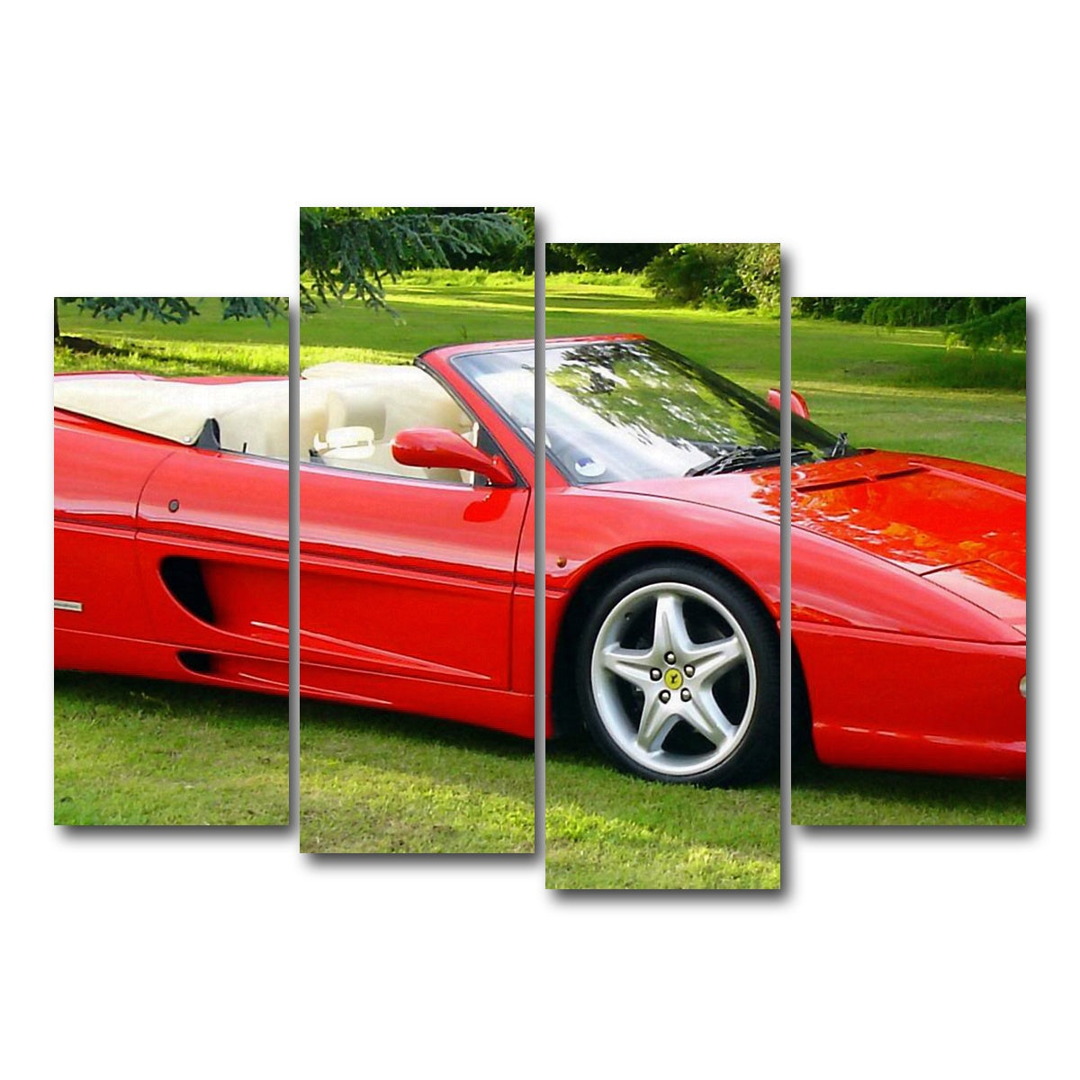 AUTO-MOCKUP WHITE | Ferrari F355 Convertible | 4 Piece | Gallery Wrap Canvas | group=4_normal