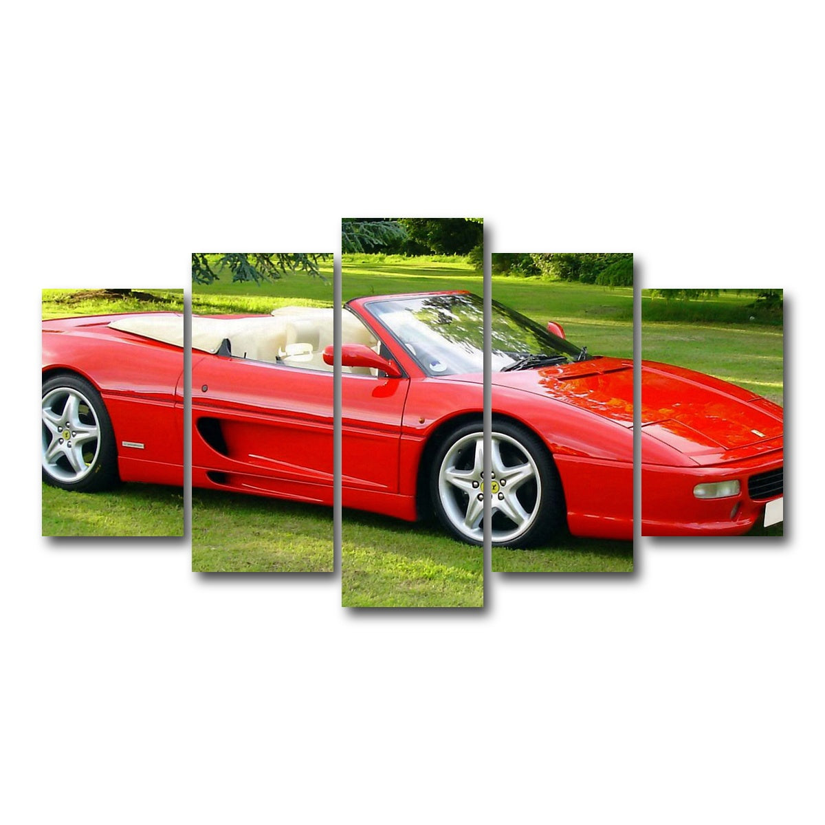 AUTO-MOCKUP WHITE | Ferrari F355 Convertible | 5 Piece | Gallery Wrap Canvas | group=5_normal