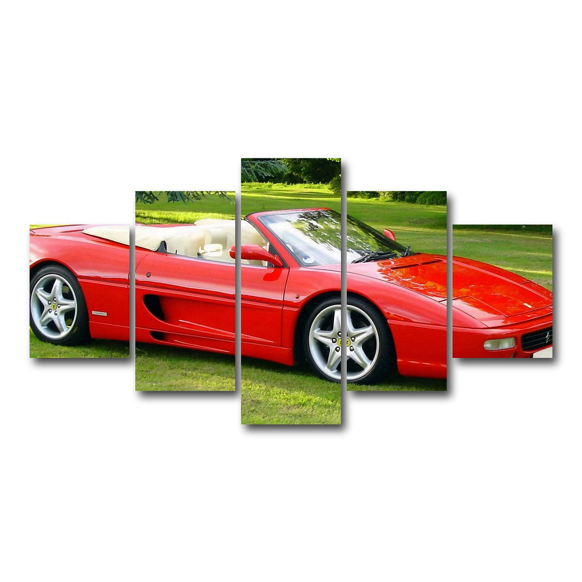 AUTO-MOCKUP WHITE | Ferrari F355 Convertible | 5 Piece | Gallery Wrap Canvas | group=5_short