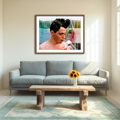 AUTO-MOCKUP ROOM | Ferris Bueller Shower Wall Art