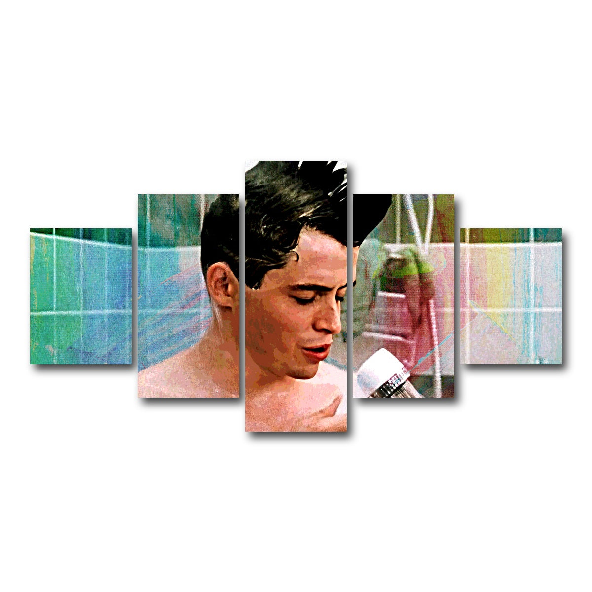 AUTO-MOCKUP WHITE | Ferris Bueller Shower | 5 Piece | Gallery Wrap Canvas | group=5_short