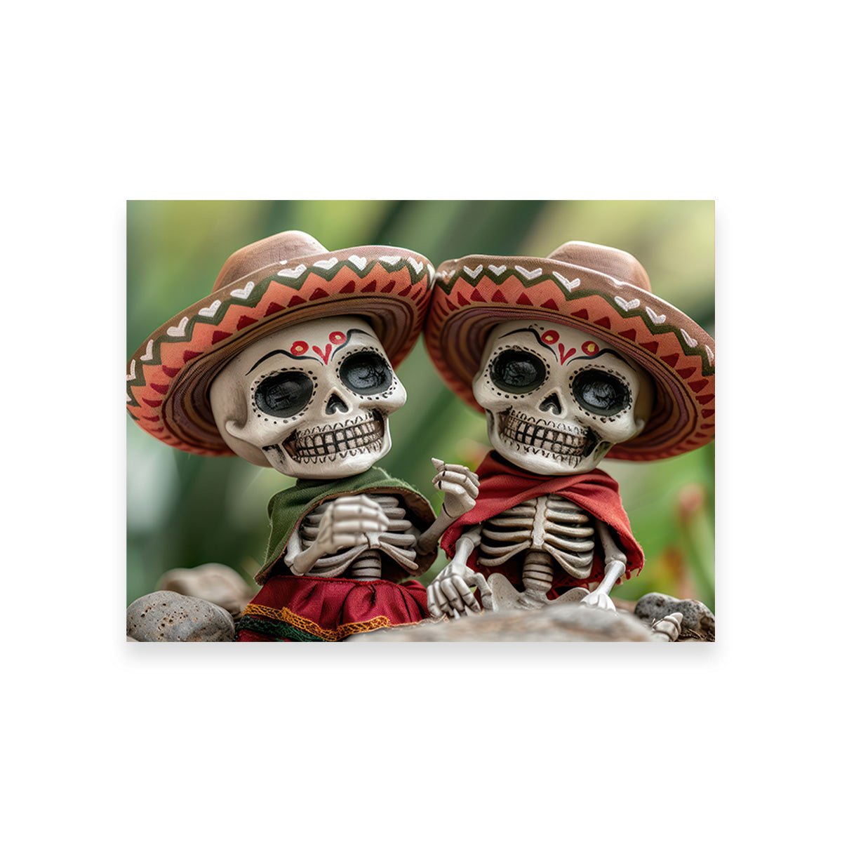 Festive Skeleton Figurines Wall Art