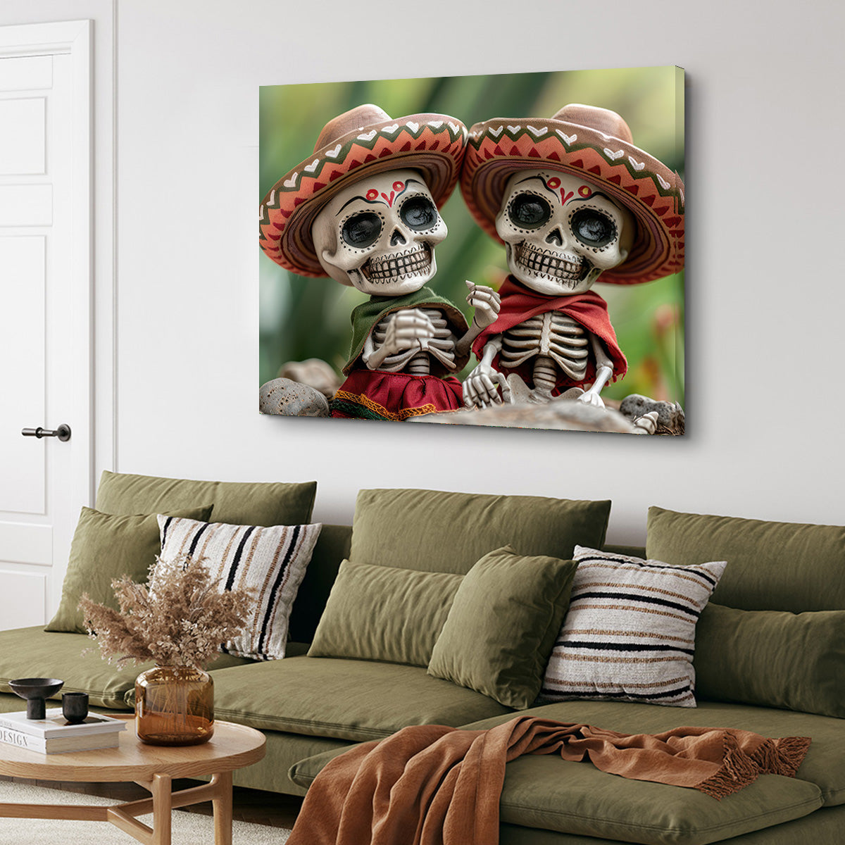 Festive Skeleton Figurines Wall Art