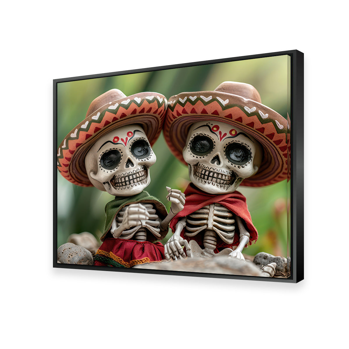 Festive Skeleton Figurines Wall Art