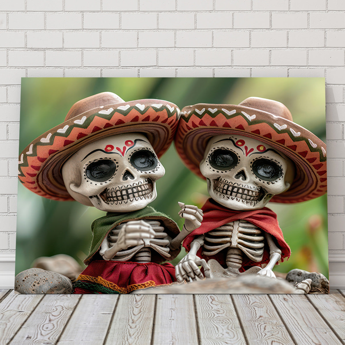 Festive Skeleton Figurines Wall Art