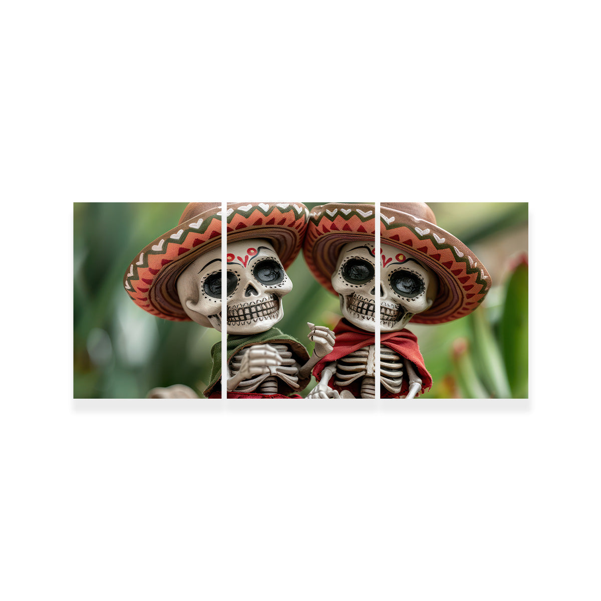 Festive Skeleton Figurines Wall Art