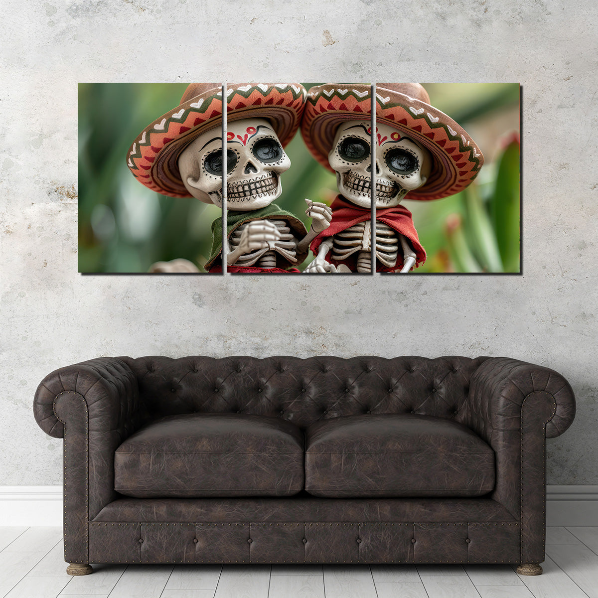 Festive Skeleton Figurines Wall Art