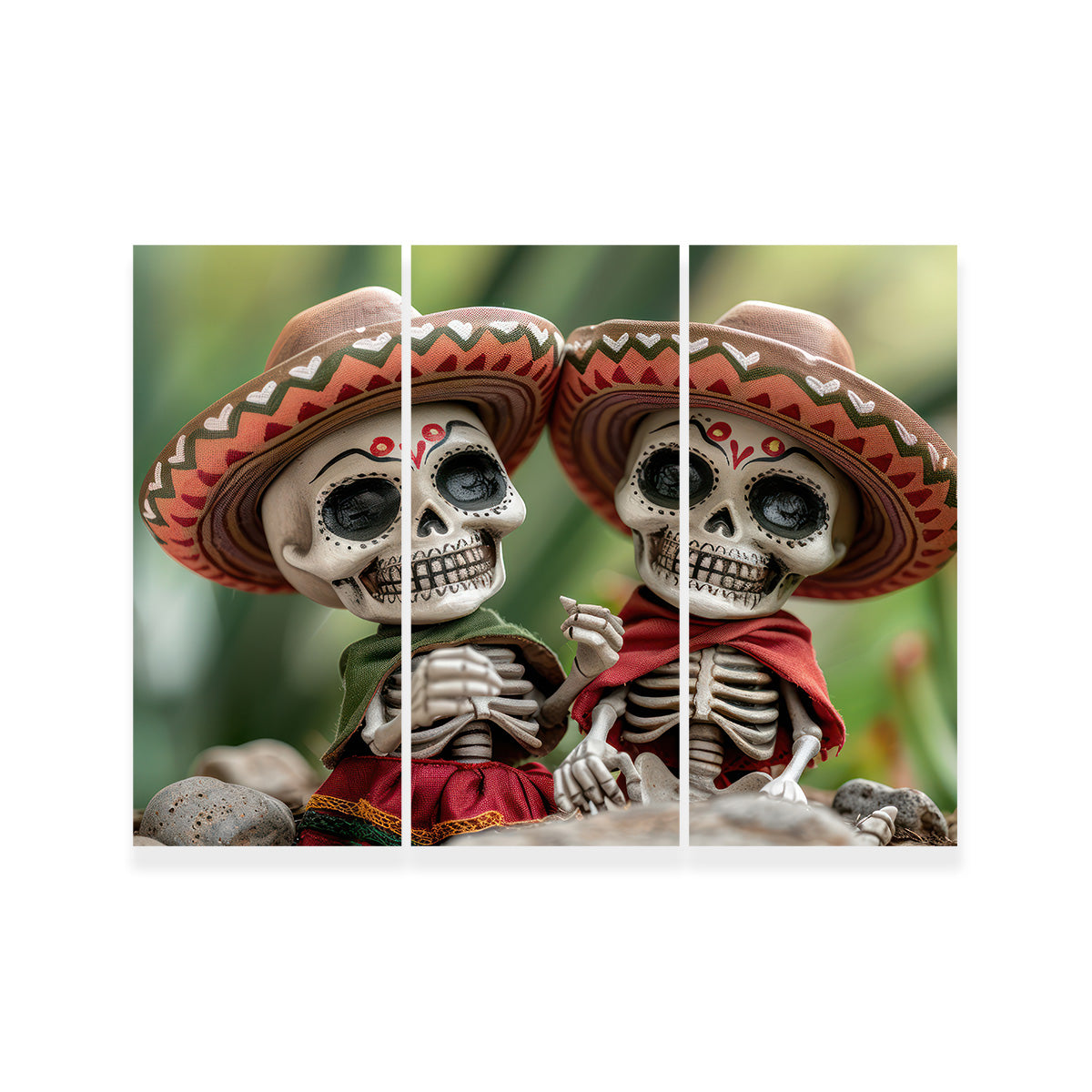 Festive Skeleton Figurines Wall Art