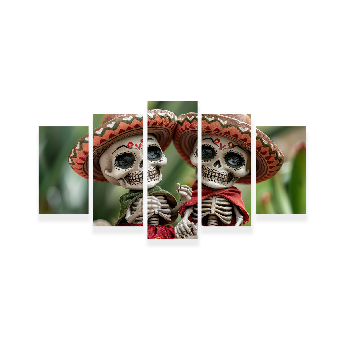 Festive Skeleton Figurines Wall Art