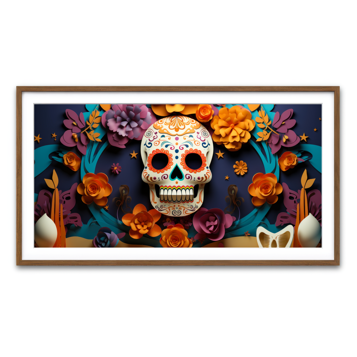 Framed Print 2x1 Walnut