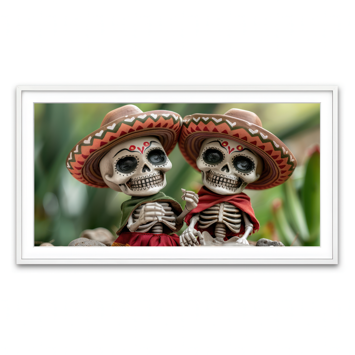 Framed Print 2x1 White