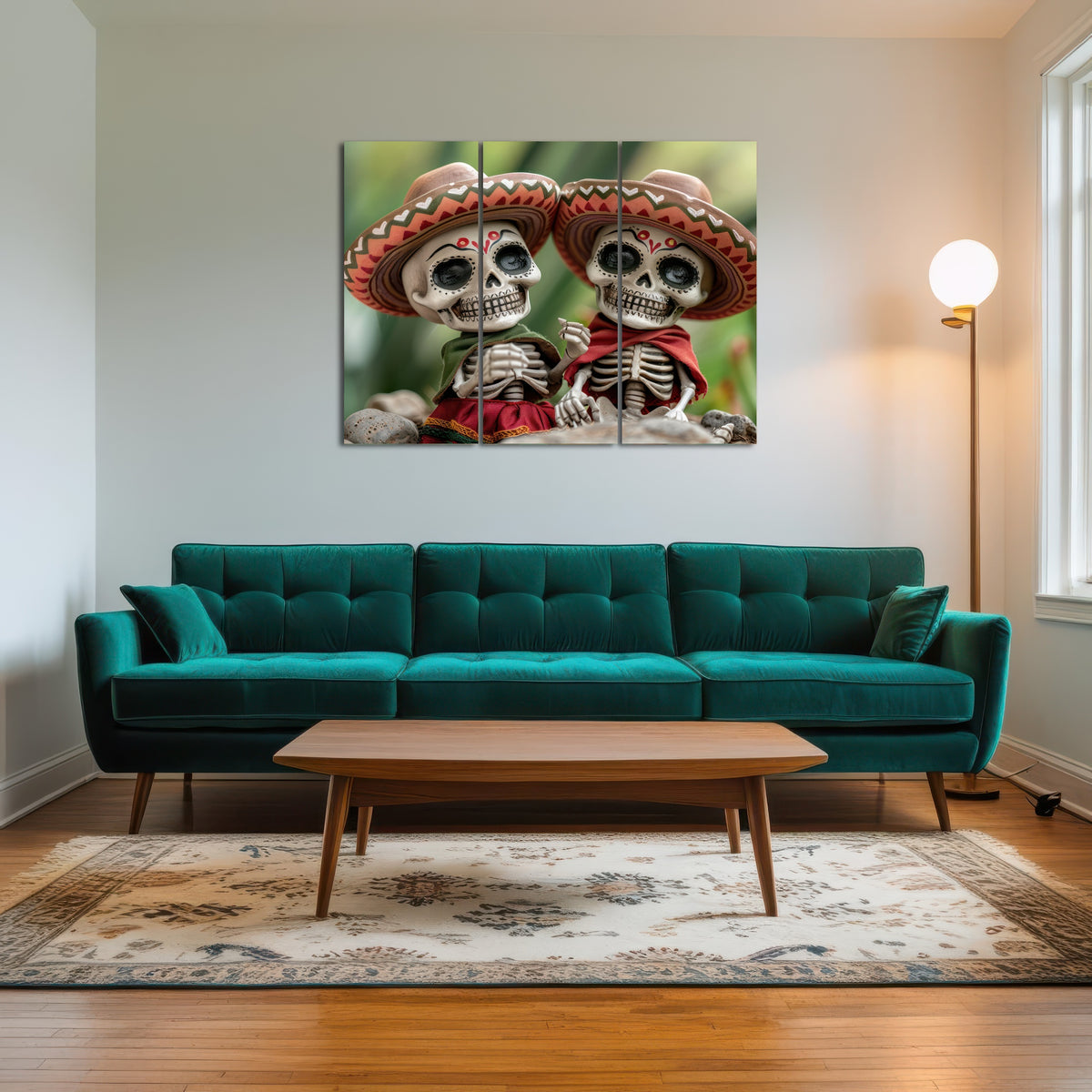 AUTO-MOCKUP ROOM | Festive Skeleton Figurines