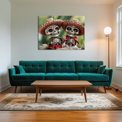 AUTO-MOCKUP ROOM | Festive Skeleton Figurines